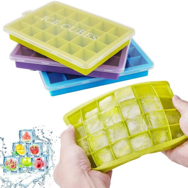 1144 Silicone Ice Cube Trays 24 Cavity Per Ice Tray Multicolour