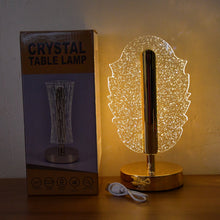 Elegant Feather Shape Crystal Table Lamp (1 Pc)