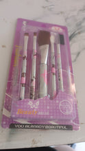 Floral Makeup Brush Set for Eyes, Lips, and Face (5 Pc)